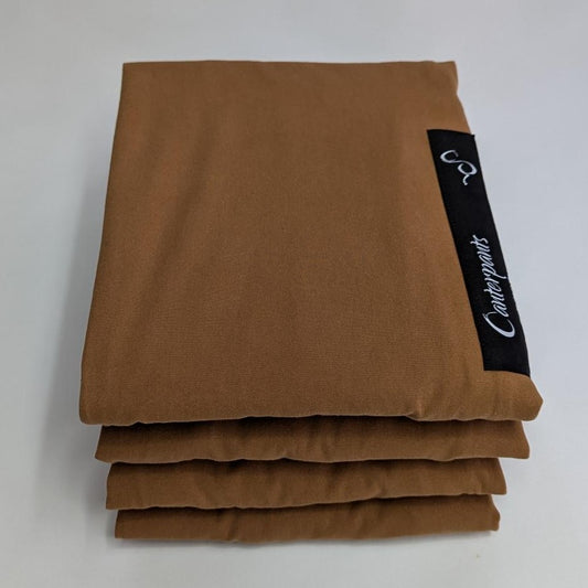 A pair each of front leg and back leg Canterpants for horses - Desert