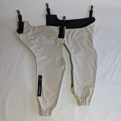 Small pair of beach coloured hind leg Canterpants on white background